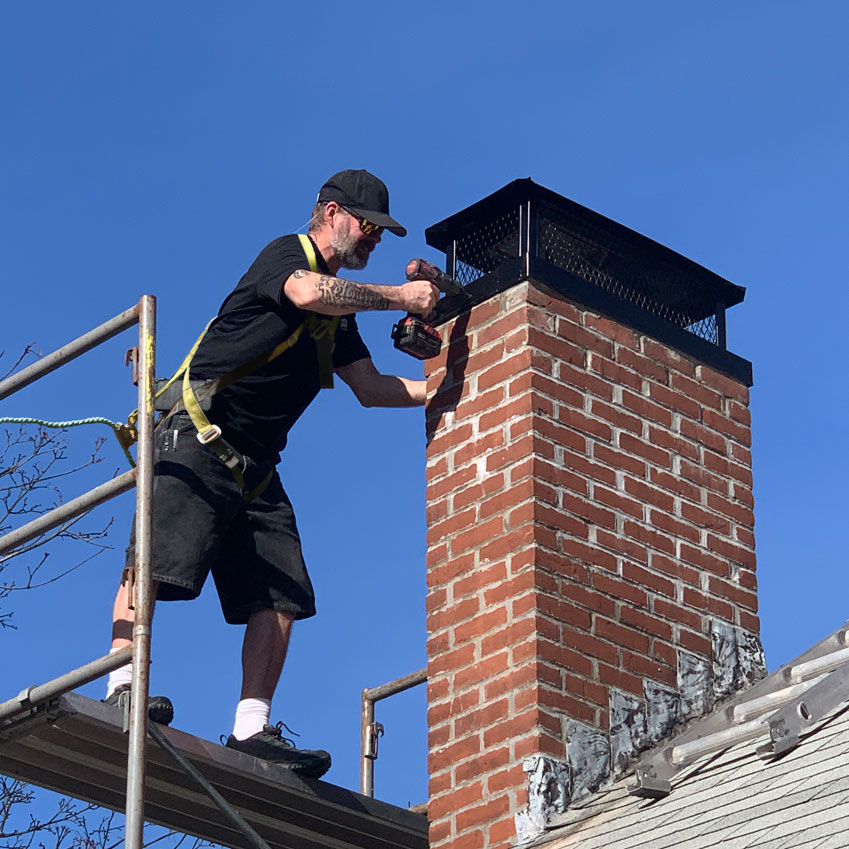 chimney cap, hingham ma
